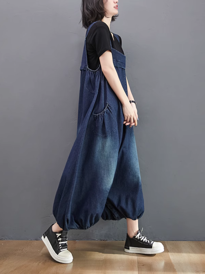Bib Dungarees - Relaxed Wide-Leg Fit | Eva Trends