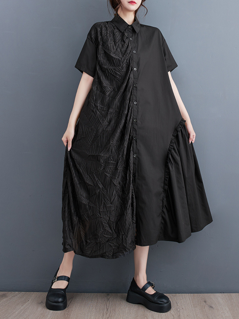 Giving Love Women's Ruffled A-Line Shirt Dress