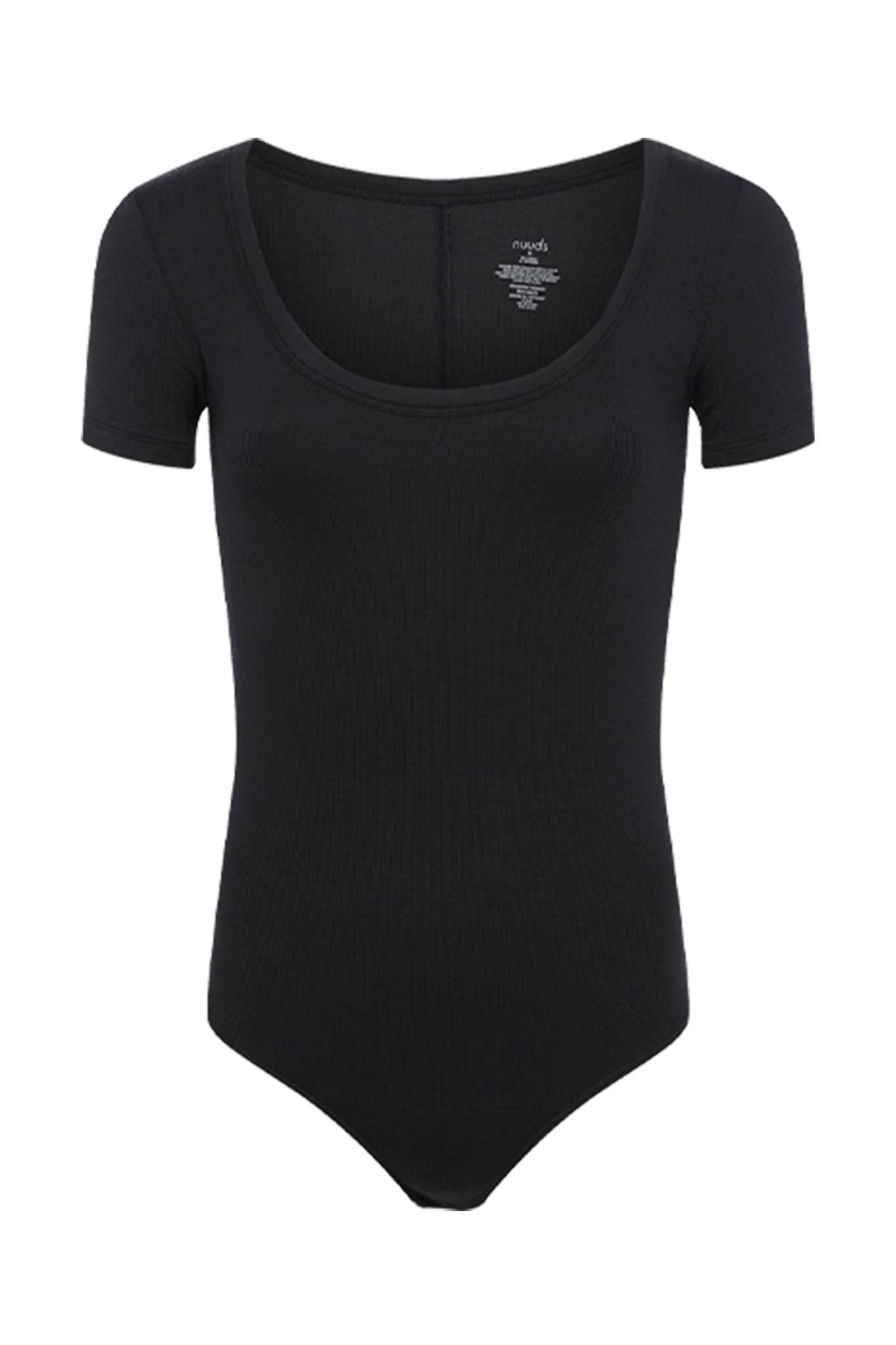 Slinky Rib Short Sleeve Bodysuit | Black