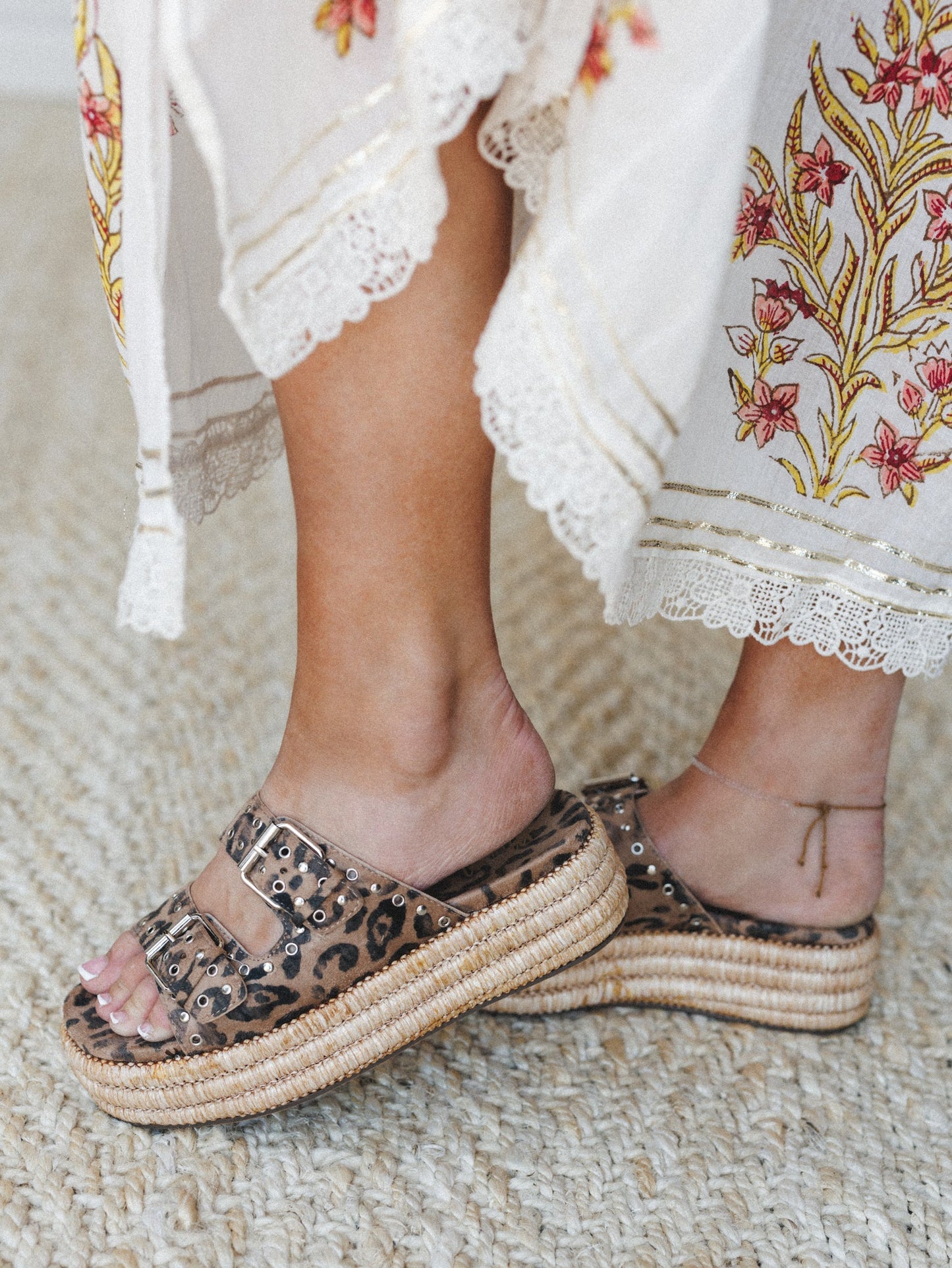 Holly Platform Slide - Leopard