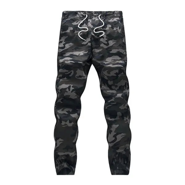 Men's Camo Jogger Cargo Pants – Cotton, Drawstring, Loose Fit, 4 Colors, M-5XL