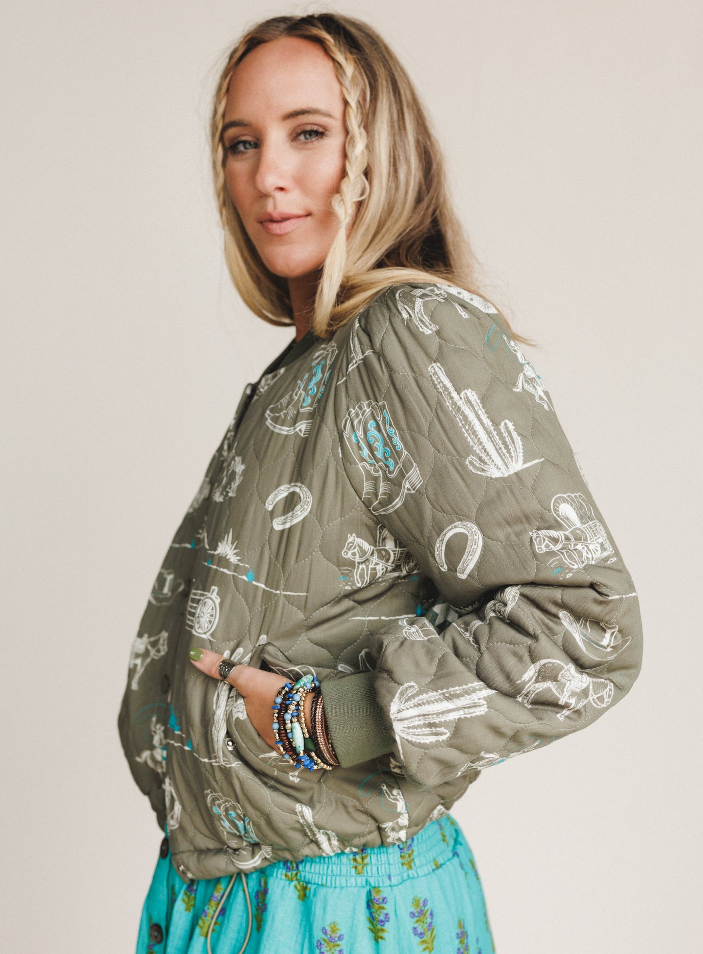 Cowgirl Code Jacket - Olive - Pre Order