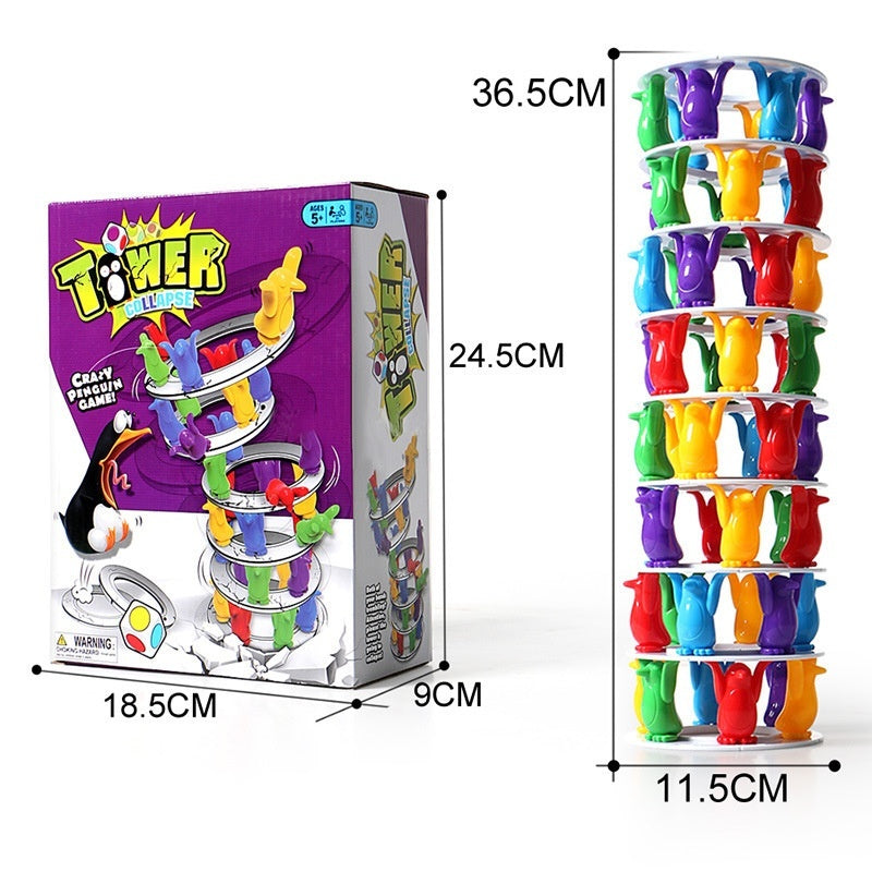 Balance Penguin Challenge Tower Building Blocks Game Puzzle