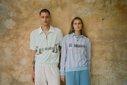 'Le Sirenuse' Half-Zip Cabana (Mint)