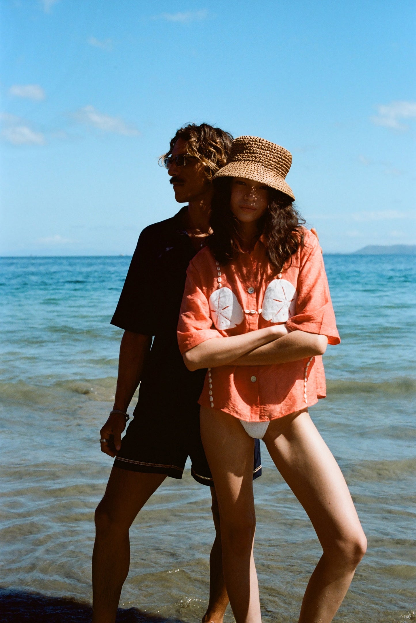 'Sand Dollar Stimulus' ~ Relaxed Crop Cut (Orange)