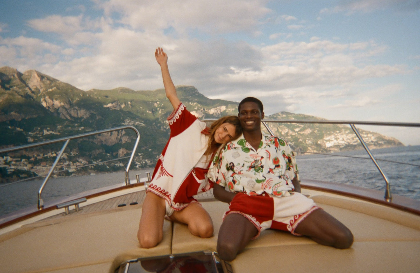 'Le Sirenuse' Late Checkout Cabana Shorts (Red)