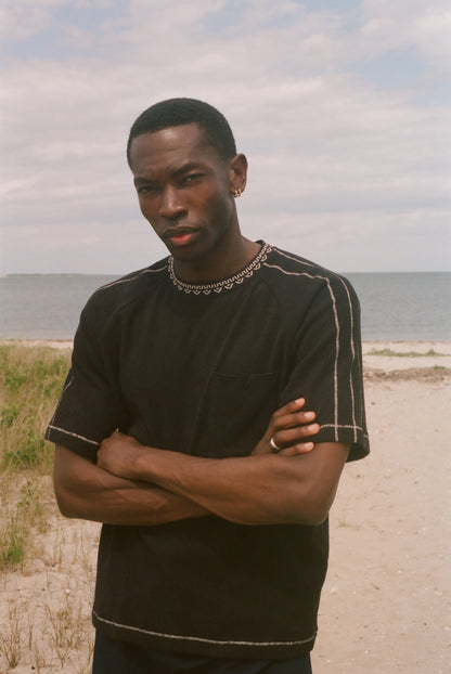Raglan Terry Tee (Charcoal)