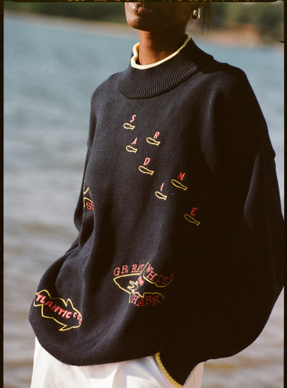 'Fishes of the North Atlantic' Sweater