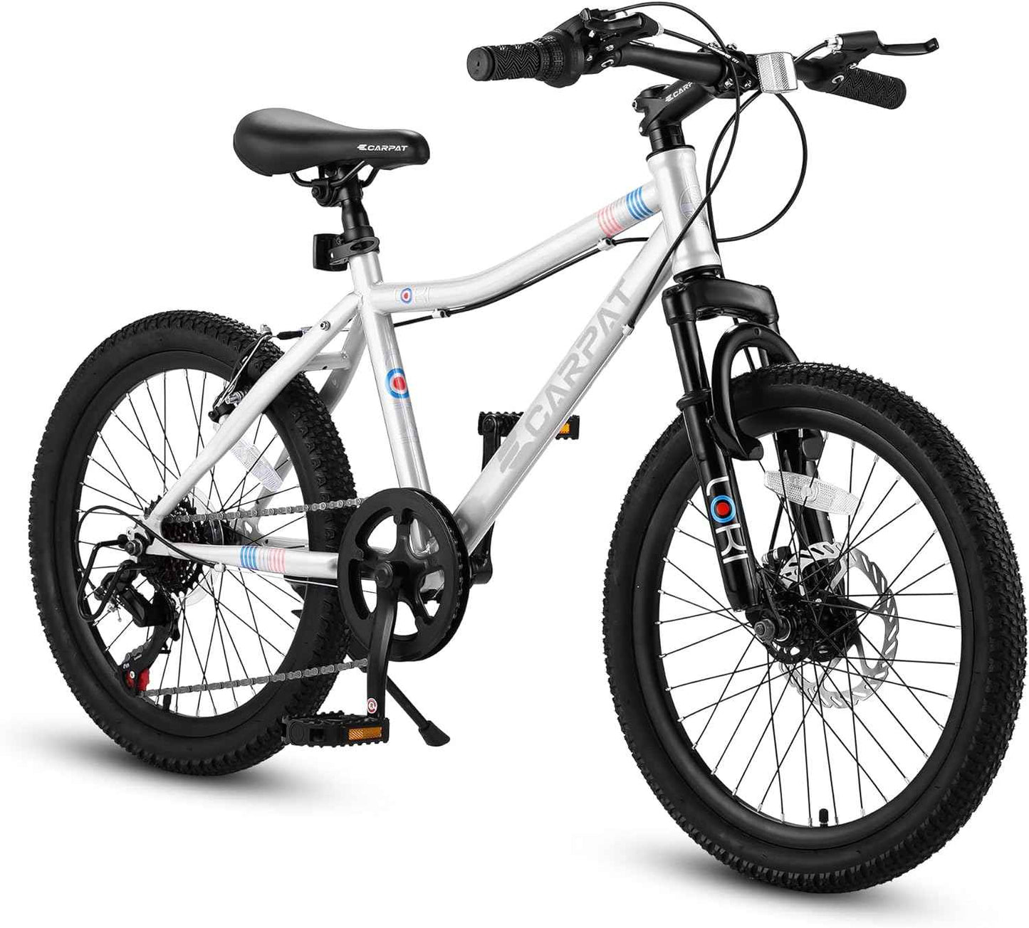 20" Kids Mountain Bike | Ages 6-12 | 7-Speed Shimano, Disc Brake & Front Suspension