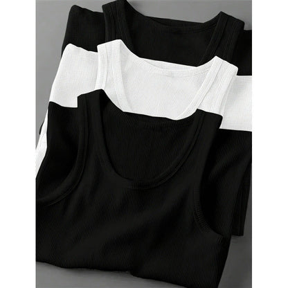 Men's Slim Fit Cotton Tank Top 3-Pack