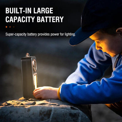 Solar Rechargeable Camping Lantern – Dual LED + COB Light Modes