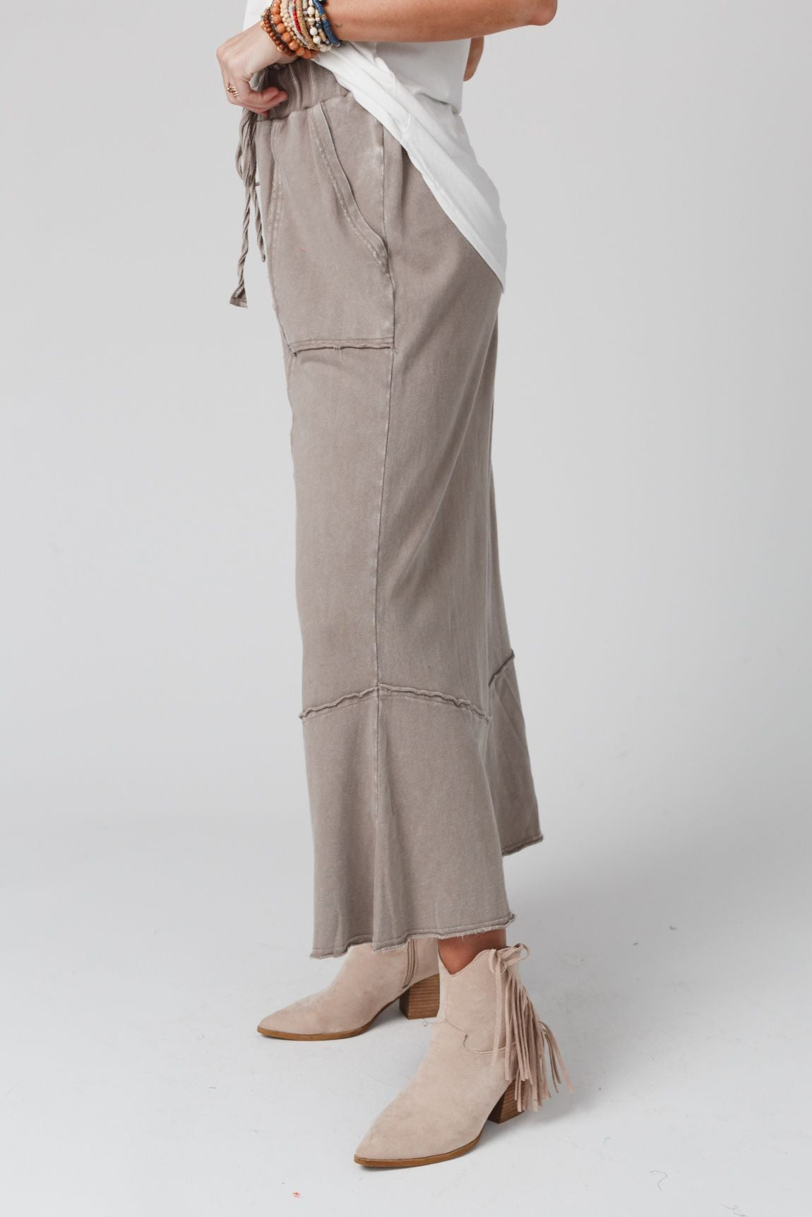 Feeling Good Wide Leg Pant - Taupe