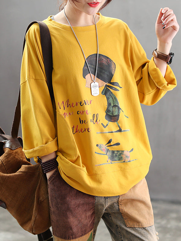Jodie Chic Vintage Cartoon Women's  Top | Eva Trends
