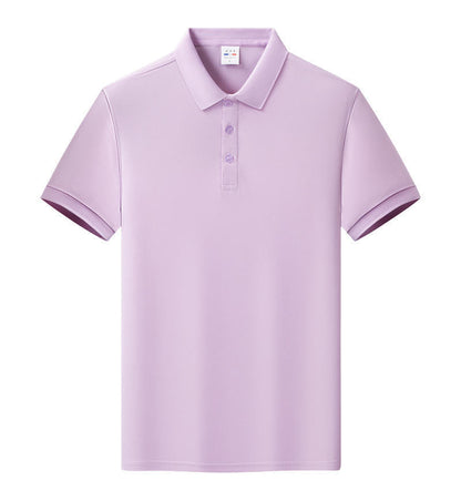 Unisex Solid Color Short-Sleeve Polo Shirt