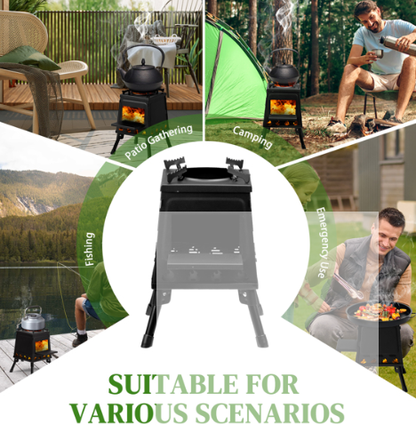 Portable Wood-Burning Camping Stove – Compact Backpacking Stove