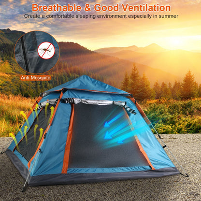 4-5 Person Waterproof Camping Tent with Mosquito Net