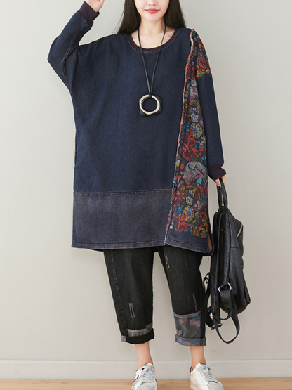 Women's Fashion and Comfort Printed Mid-Length Top