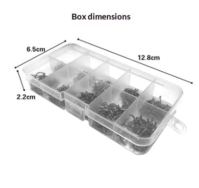 Bulk Fishhook Box – Perforated Black Fishing Hooks, 100 to 600 Pieces