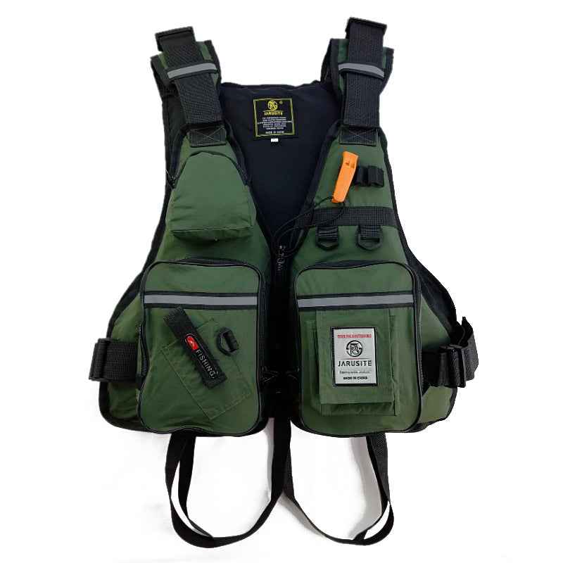 Fishing Life Vest with 16 Pockets – EPE Foam Buoyancy, One Size Fits Most