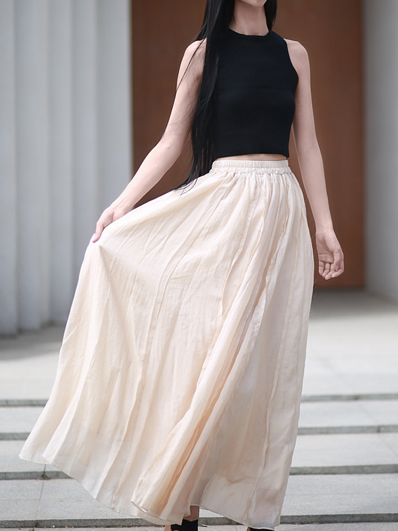 Breezy Weekend Maxi Skirt — Flowing Cotton Gauze, Effortlessly Flattering