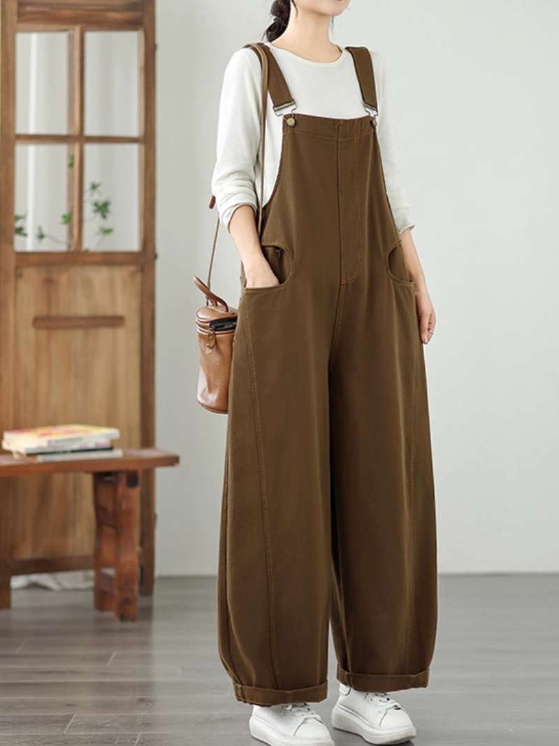 Chic Wide Leg Women's Overalls with adjustable Straps | Eva Trends