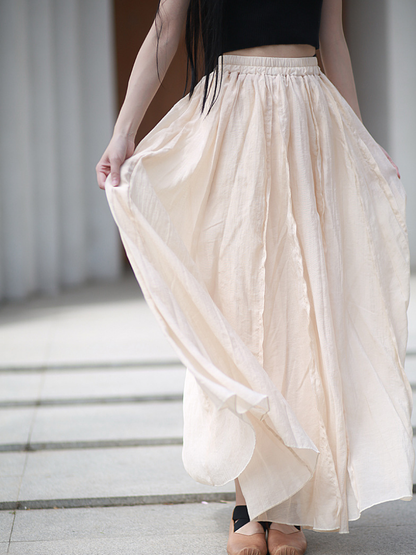 Breezy Weekend Maxi Skirt — Flowing Cotton Gauze, Effortlessly Flattering