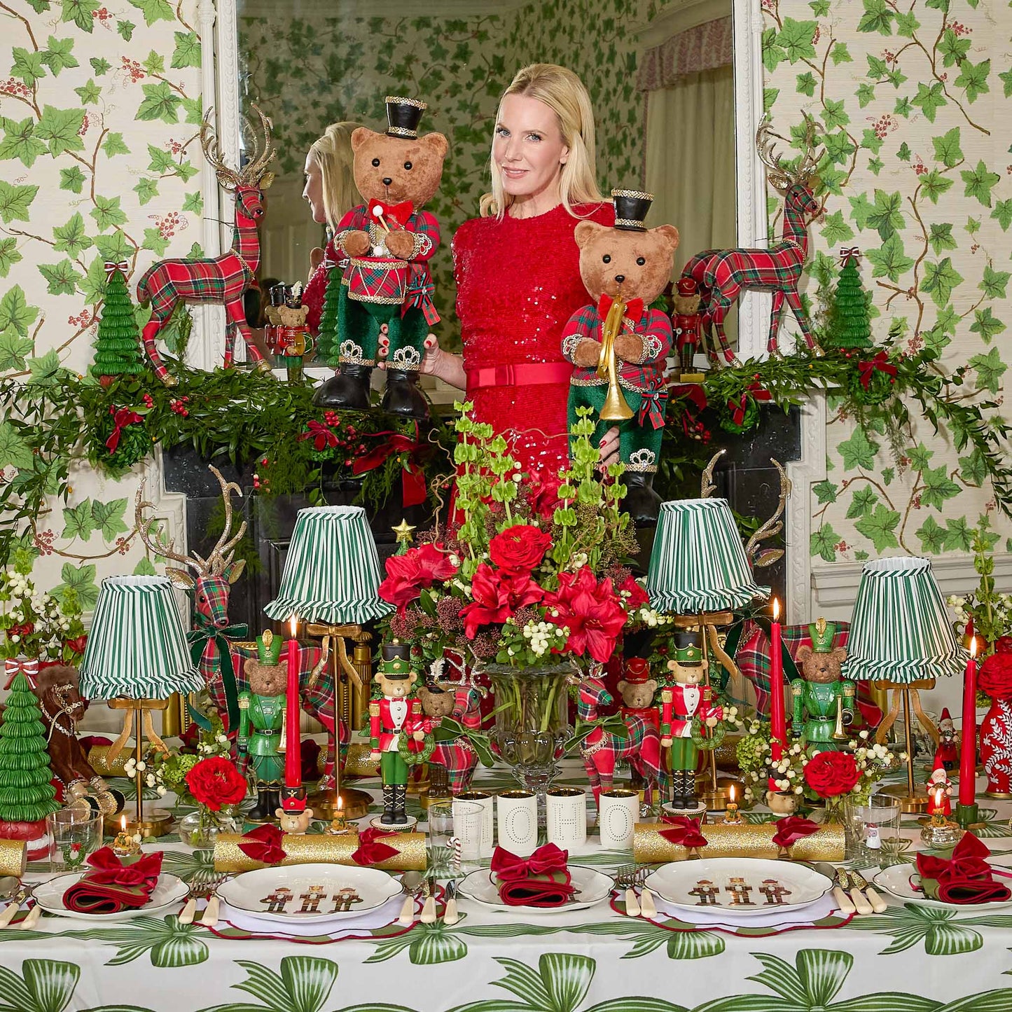 Green & Red Candycane Placemats (Set of 4)