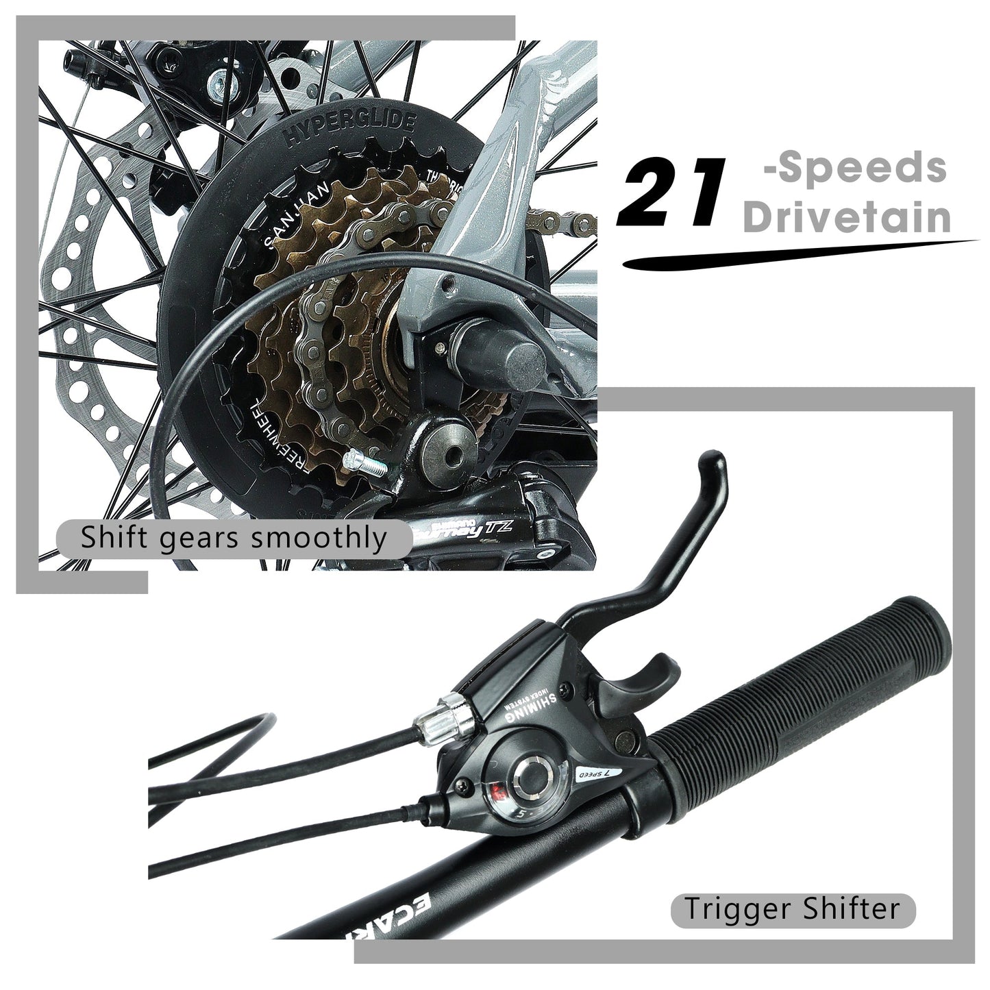 26" All-Terrain Mountain Bike | 21-Speed, Mechanical Disc Brakes & Front Suspension