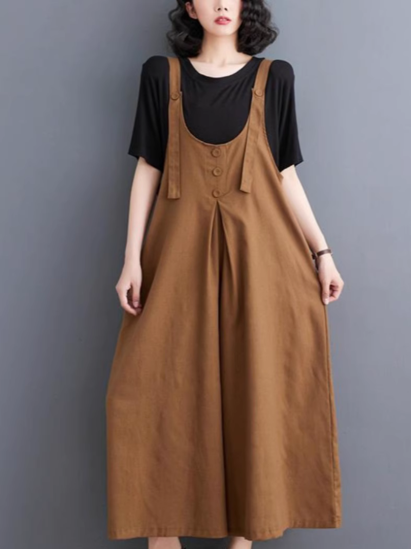 Wide-Leg Dungarees - Stylish Comfort Fit | Eva Trends