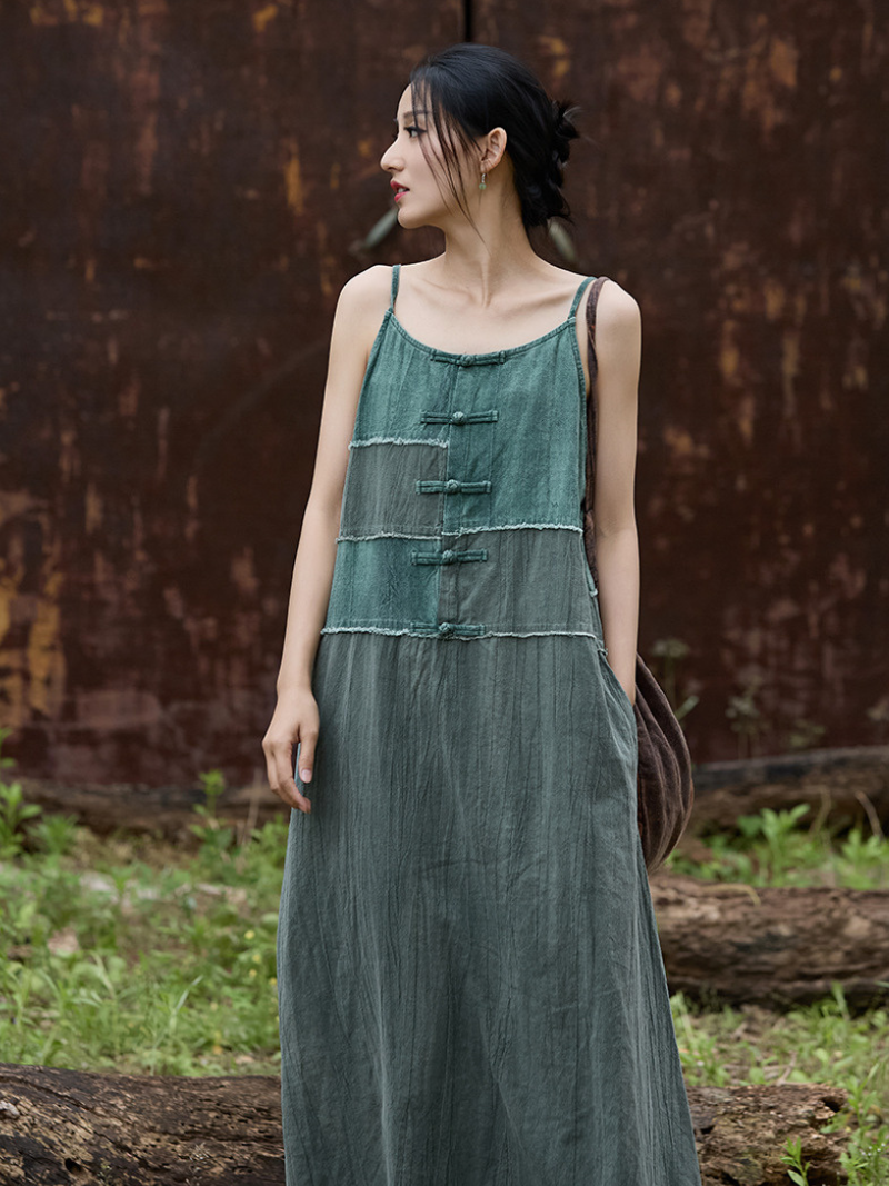 Elegant Women's Tie Dye Dress with Pocket - Eva Trends