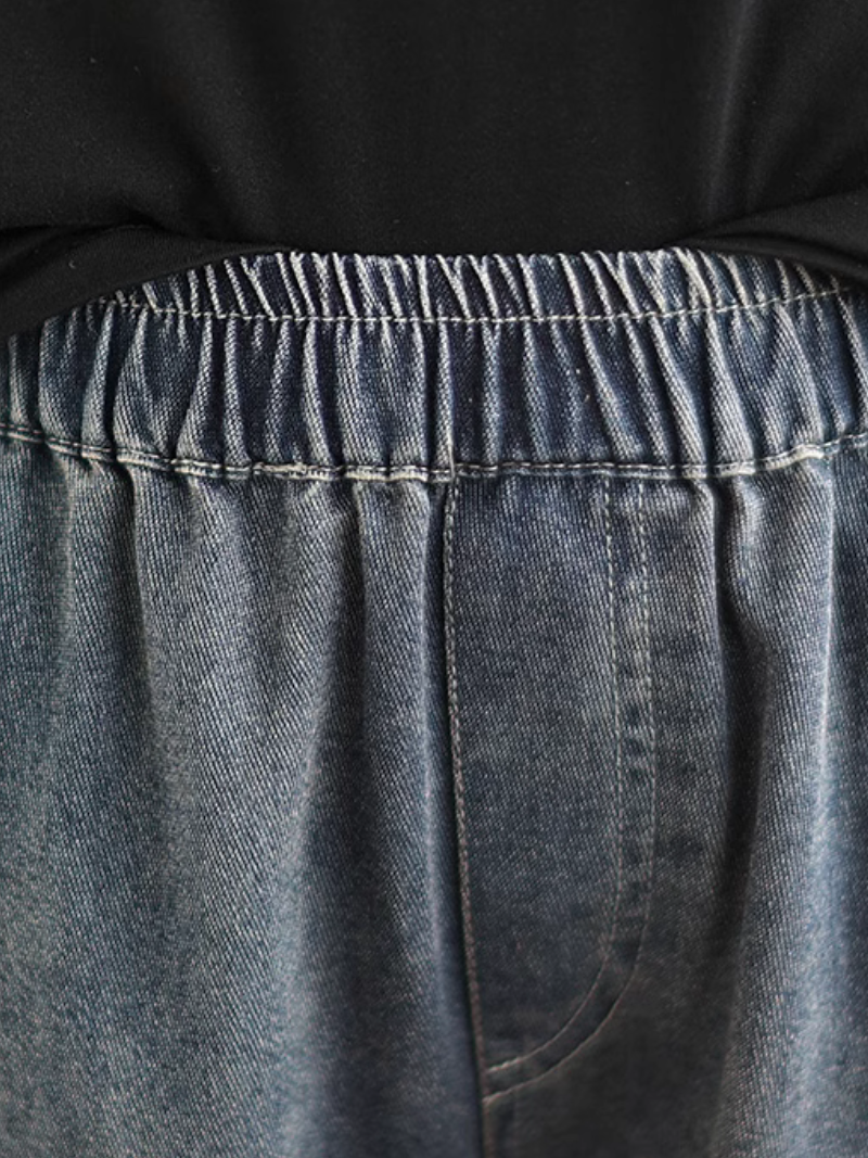 Women's Comfy& Everyday Denium Blue Pocket Style Bottom
