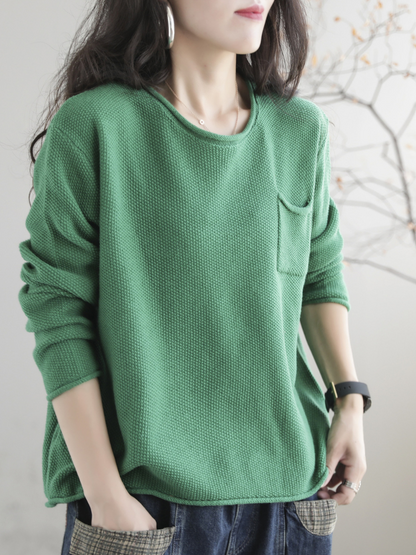 Cozy Retro Women's Knit Loose Sweater | Eva Trends