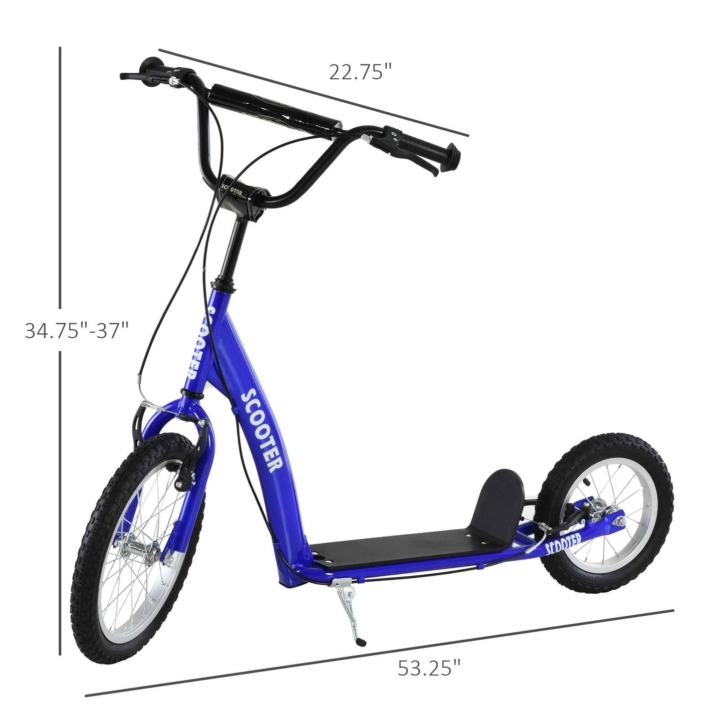 Kids Kick Scooter | Adjustable Handlebar, Dual Brakes & Inflatable Wheels | Ages 5+