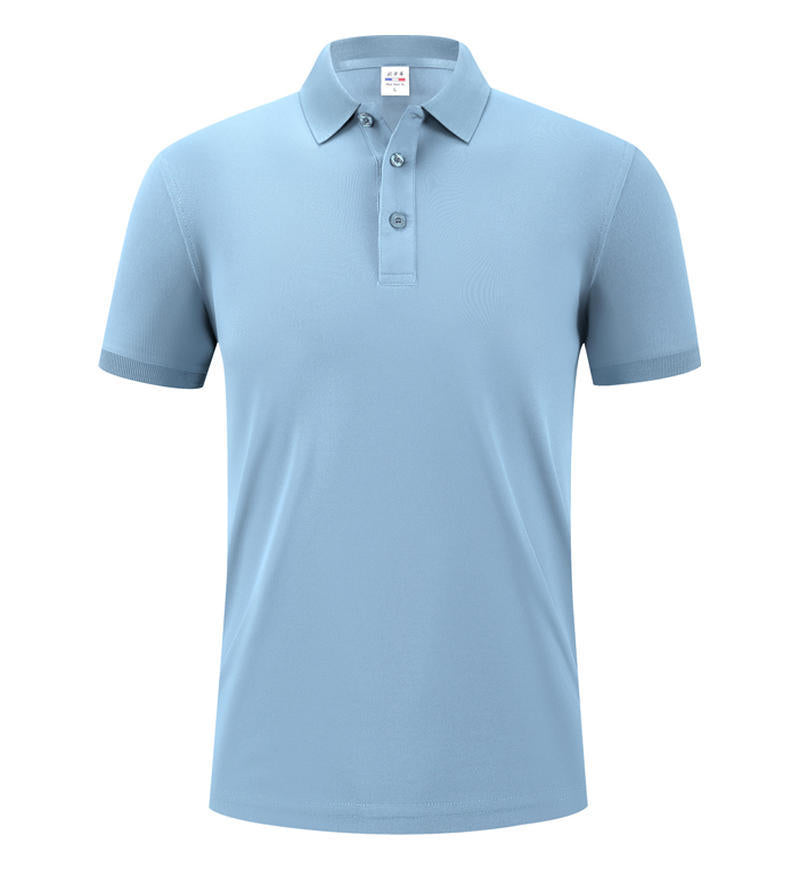Unisex Solid Color Short-Sleeve Polo Shirt