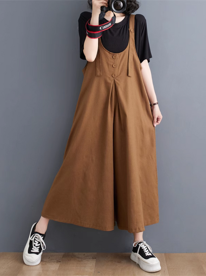 Wide-Leg Dungarees - Stylish Comfort Fit | Eva Trends