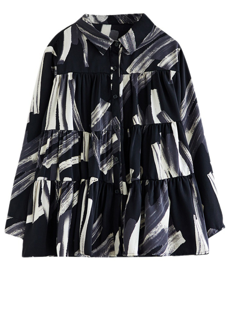 Trendy Women's Babydoll Loose Button Up Top | Eva Trends