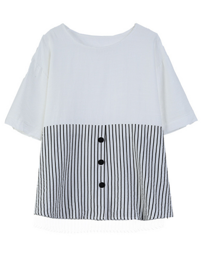 Sunshine Haven Women's Graceful Striped Tops