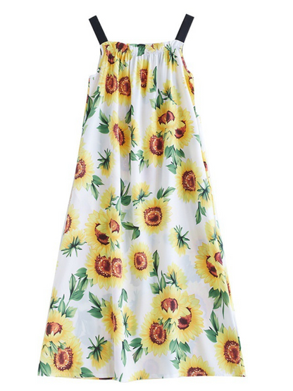 Soft Sunflower Loose Sleeveless Salopette | Eva Trends