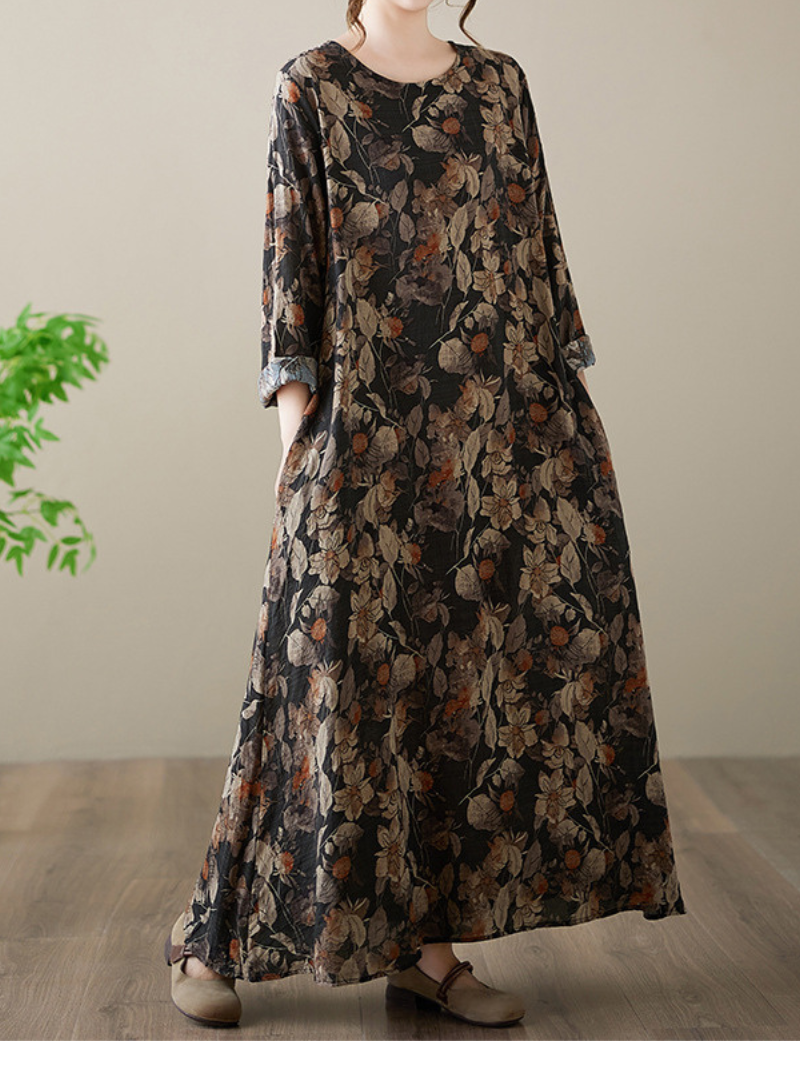 Women's Summer Fashionable Printed Loose Kaftan Dress