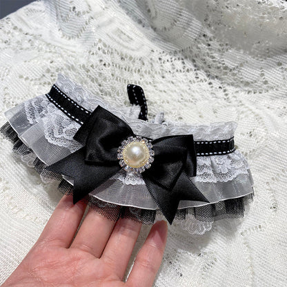 Cat Bib Collar Dog Drool Towel Pet Bow Tie