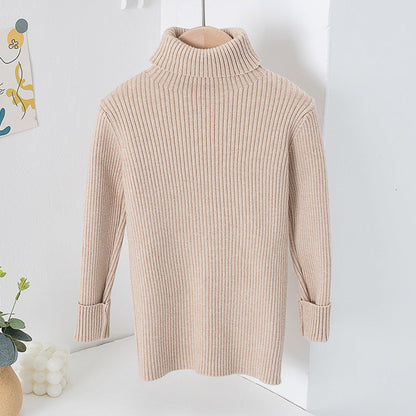 AutumnWinter Girls' Turtleneck Knitted Sweater
