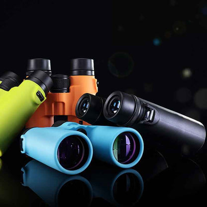 10x42 HD Binoculars – Bright Orange Compact Outdoor Telescope for Hiking & Travel