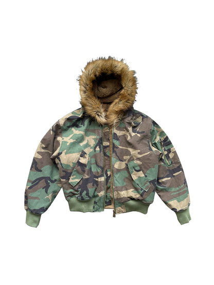 Men's Double-Sided Camouflage Padded Jacket – Reversible Warm Outerwear