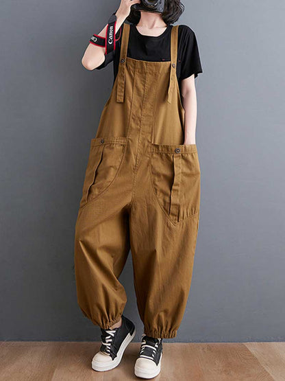 Cotton Nine-Point Overalls - Relaxed & Comfortable | Eva Trends