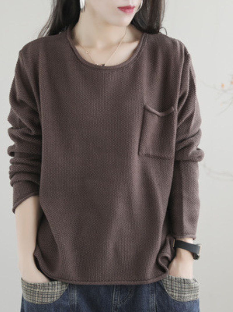 Cozy Retro Women's Knit Loose Sweater | Eva Trends