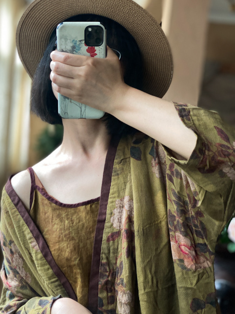 Women's Summer Cool & Comfy Printed  Loose Cardigan Dress