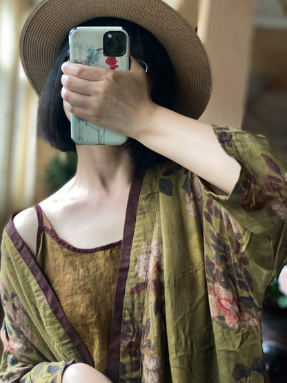 Women's Summer Cool & Comfy Printed  Loose Cardigan Dress