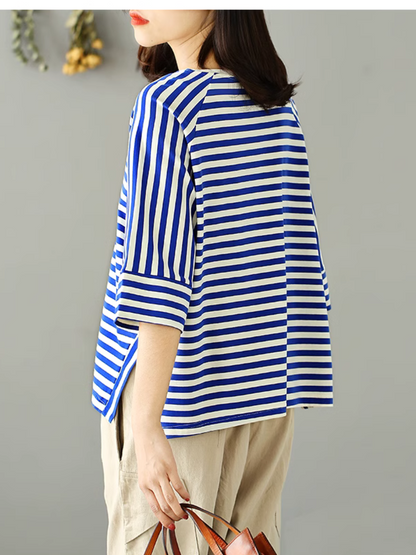 Women's  Trendy ideal for Casual Days Striped T-Shirt Top