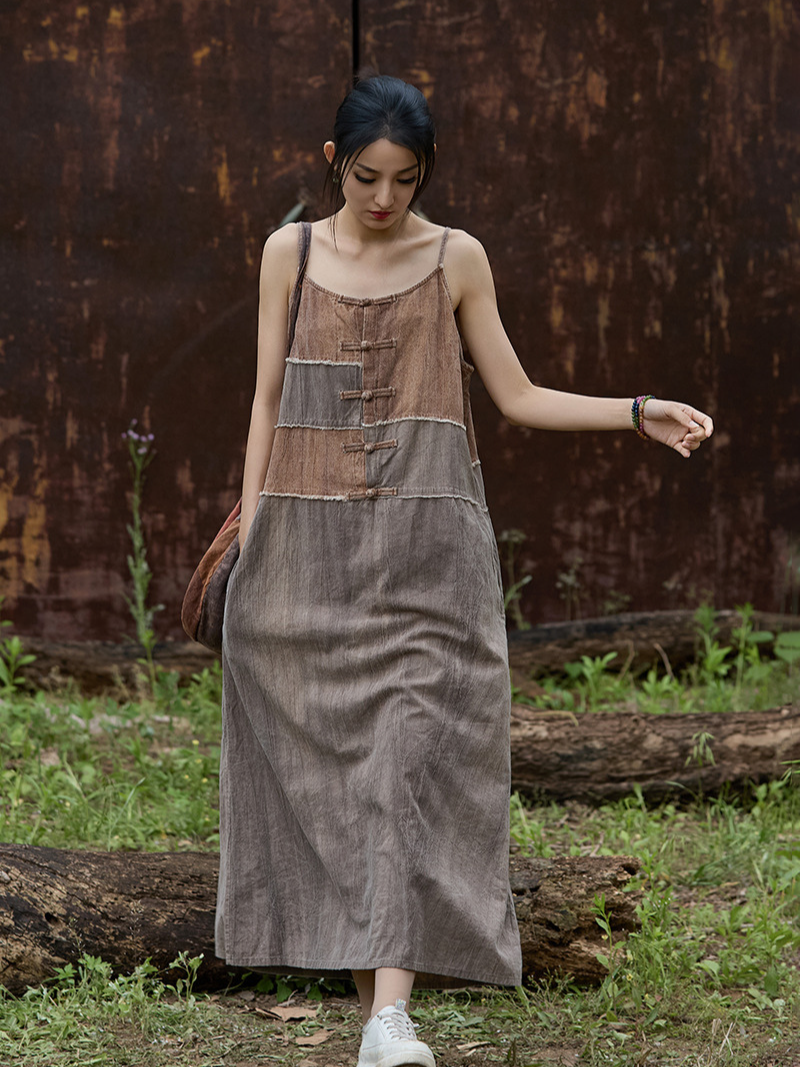 Elegant Women's Tie Dye Dress with Pocket - Eva Trends
