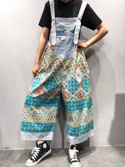 Flowy Functionality Cotton Overalls